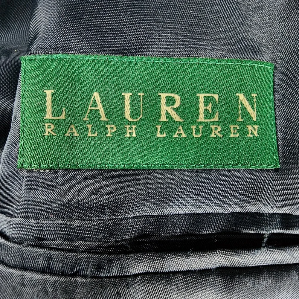 Lauren Ralph Lauren Mens‎ Textured Blue  Wool Blazer Sport Coat 48R EUC